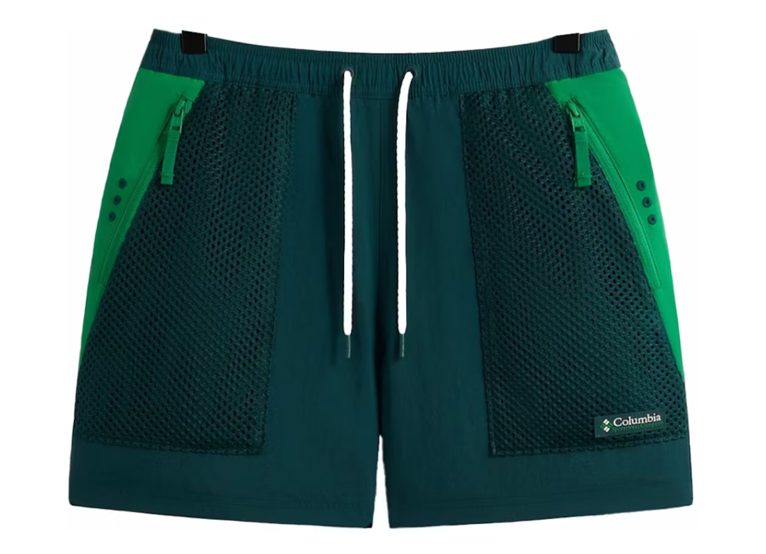 Kith x Columbia Wind Short Dark Green Size Large BRAND NEW