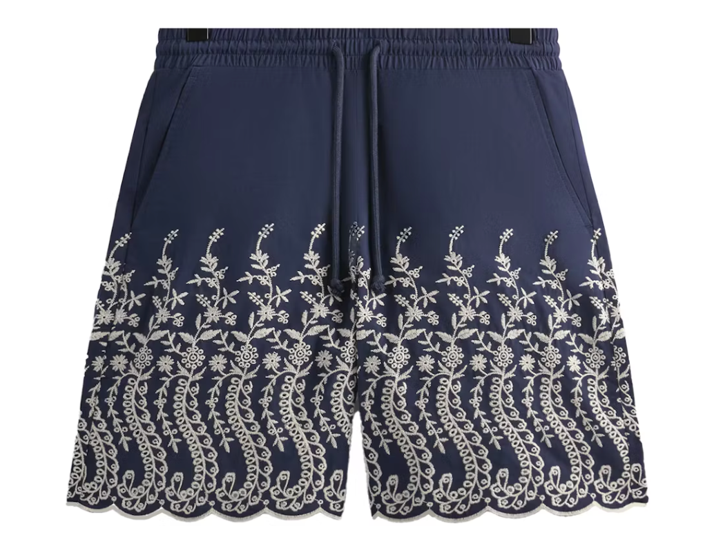 Kith Floral Eyelet Lewis Short Gulf Size XXL Mens BRAND NEW