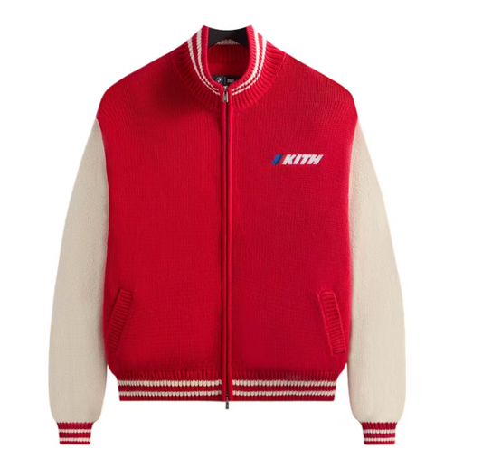 Kith x BMW Wyona Full Zip Sweater - Cinnabar - Size Small Mens BRAND NEW