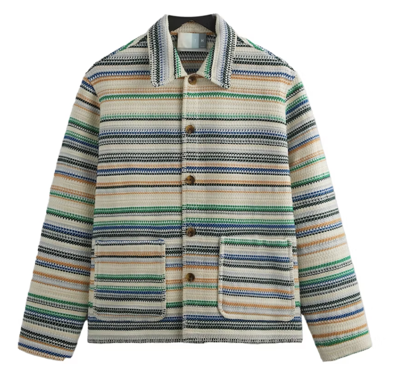 Kith Woven Stripe Coaches Jacket -  Current - Size Medium Mens BRAND NEW