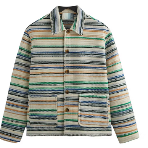 Kith Woven Stripe Coaches Jacket -  Current - Size Medium Mens BRAND NEW