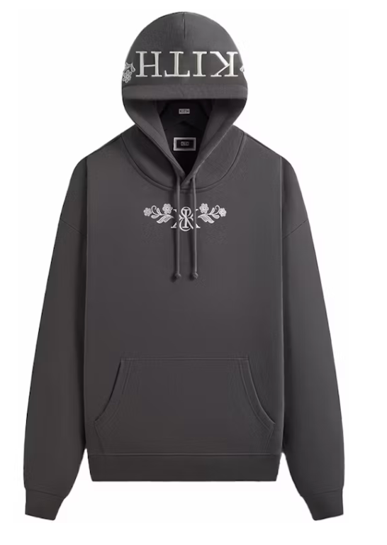 Kith Floral Lace Nelson Hoodie Carbon Size Small Mens BRAND NEW