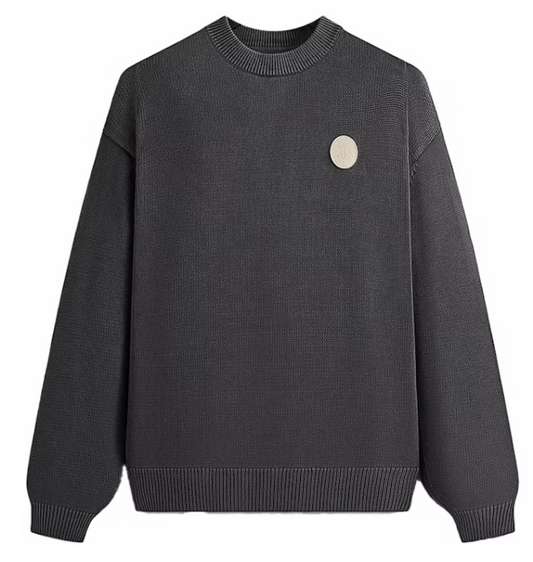 Kith Garment Dyed Lewis Sweater Battleship Grey (FW24) Size Small Mens BRAND NEW