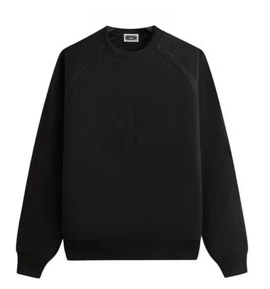Kith Vale Raglan Crewneck Black (SS25) Size Small Mens BRAND NEW