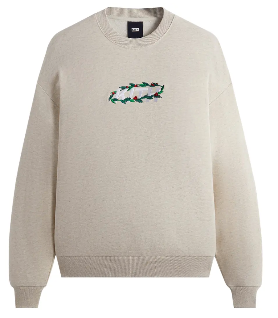 Kith Wreath Orbit Nelson Crewneck 'Sandy Heather' Size Small Mens BRAND NEW