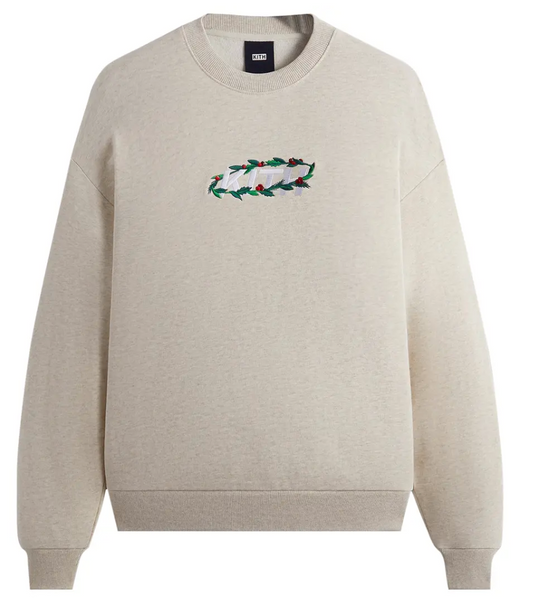 Kith Wreath Orbit Nelson Crewneck 'Sandy Heather' Size Small Mens BRAND NEW