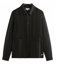 Kith Ladder Lace L/S Boxy Collared Overshirt Black Size Small