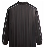 KITH Pinstripe Tricot Panelled Tap In Polo Carbon Size XL Mens BRAND NEW