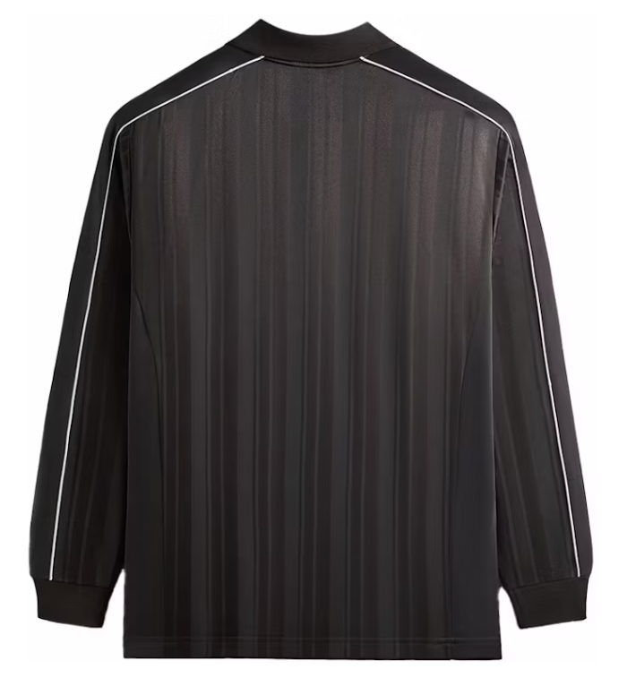 KITH Pinstripe Tricot Panelled Tap In Polo Carbon Size XL Mens BRAND NEW