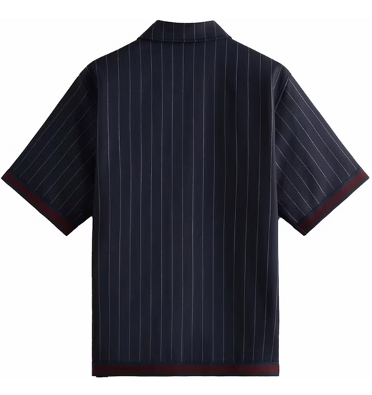 Kith Pinstripe Woodpoint Shooting Shirt Nocturnal Navy Size Small Mens BRAND NEW