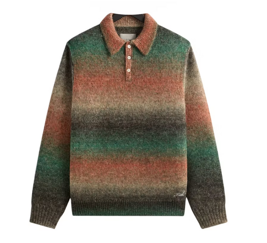 Kith Gradient Harmon Rugby Pullover Sweater Theory Size Medium