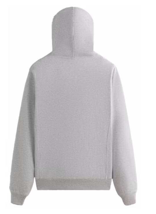 Kith Interlock Williams V Full Zip Hoodie Light Heather Grey Size Medium Mens
