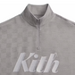 Kith Double Knit Davis Quarter Zip Pullover Concrete Size Medium Mens