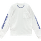 Chrome Hearts Blue Neck Logo White L/S Shirt - Size Medium Brand New