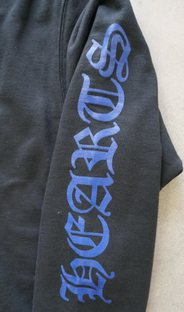 Chrome Hearts Thermal Blue Letter Full Zip Up Black Size Medium Mens