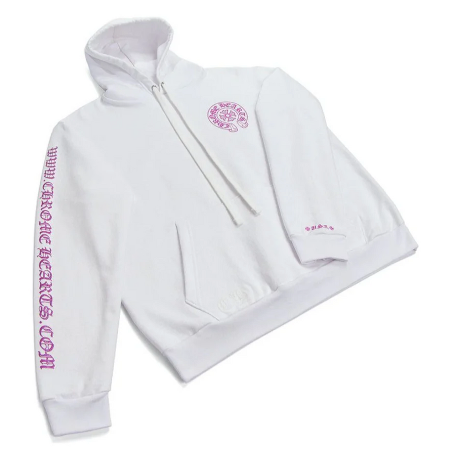 Chrome Hearts Purple Glitter Horseshoe Pullover Hoodie - Size Large