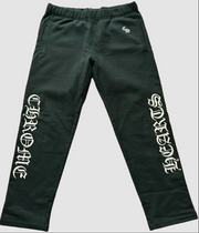 Chrome Hearts Authentic Green 'Slo Ride' Sweatpants (Gently Used) Size LG