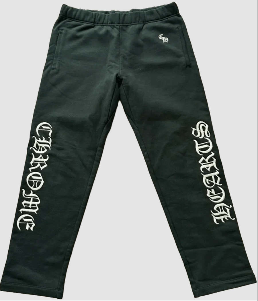 Chrome Hearts Authentic Green 'Slo Ride' Sweatpants (Gently Used) Size LG