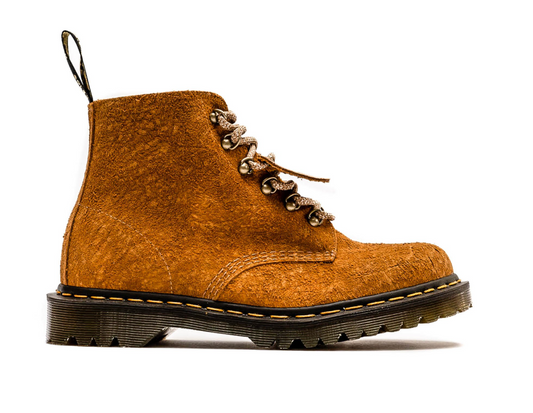 Dr. Marten's 101 Hardware Rough Suede 'Burnt Yellow' Ankle Boots - 8M