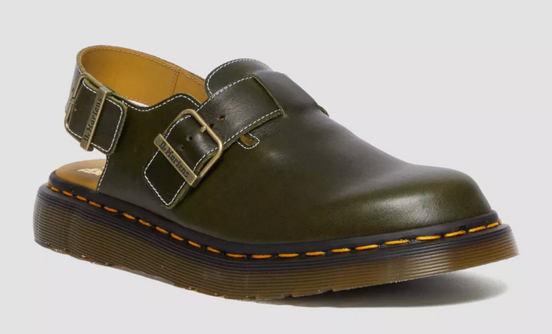 Dr. Marten's Jorge Classic Leather 'Dark Green' Slingback Shoes - 13M