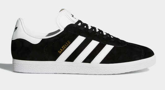 Adidas Gazelle Core Black & Cloud White Sneakers - Size 10.5M