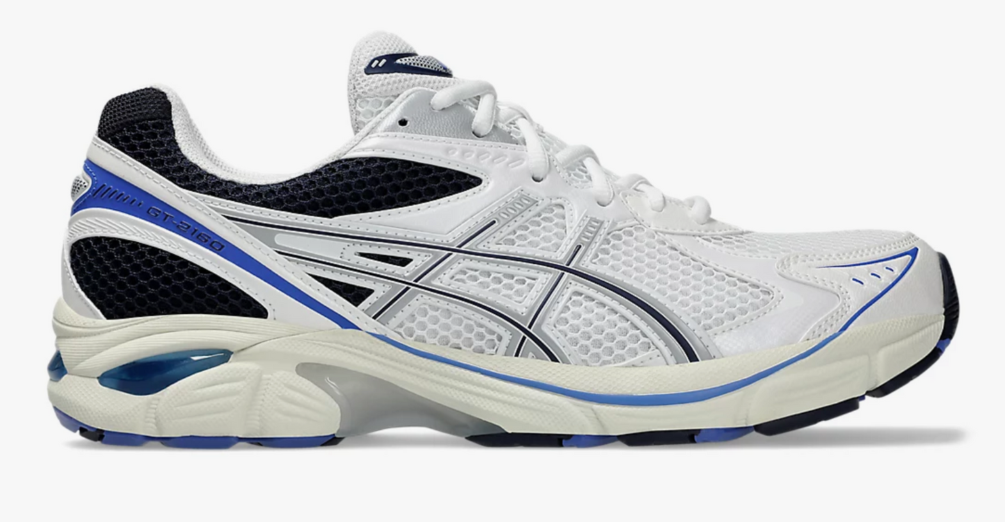 Asics GT-2160 Piedmont Grey/White/Blue Sneakers - Size 8M