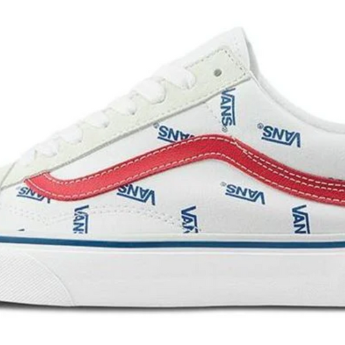 Vans Old Skool 'All Over Logo' - White Sneakers - Size 10M
