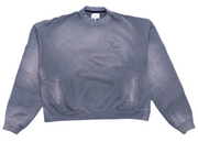 RHUDE Authentic Embroidered Crewneck Sweater-Sundry Steele- Size Small Mens MSRP:$680.00