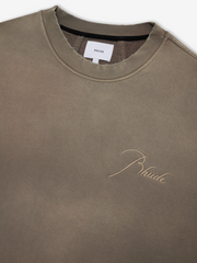RHUDE Authentic Embroidered Crewneck Sweater-Sundry Elephant-Size XXL MSRP:$680.00