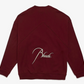 RHUDE Authentic Embroidered Crewneck Sweater-Burgundy-Size XXL Mens MSRP:$680.00