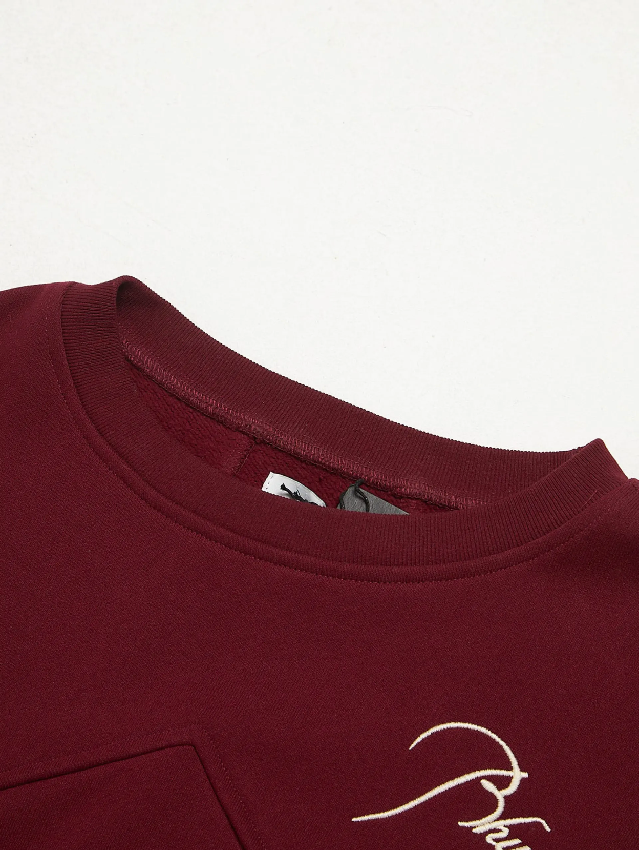 RHUDE Authentic Embroidered Crewneck Sweater-Burgundy-Size XXL Mens MSRP:$680.00