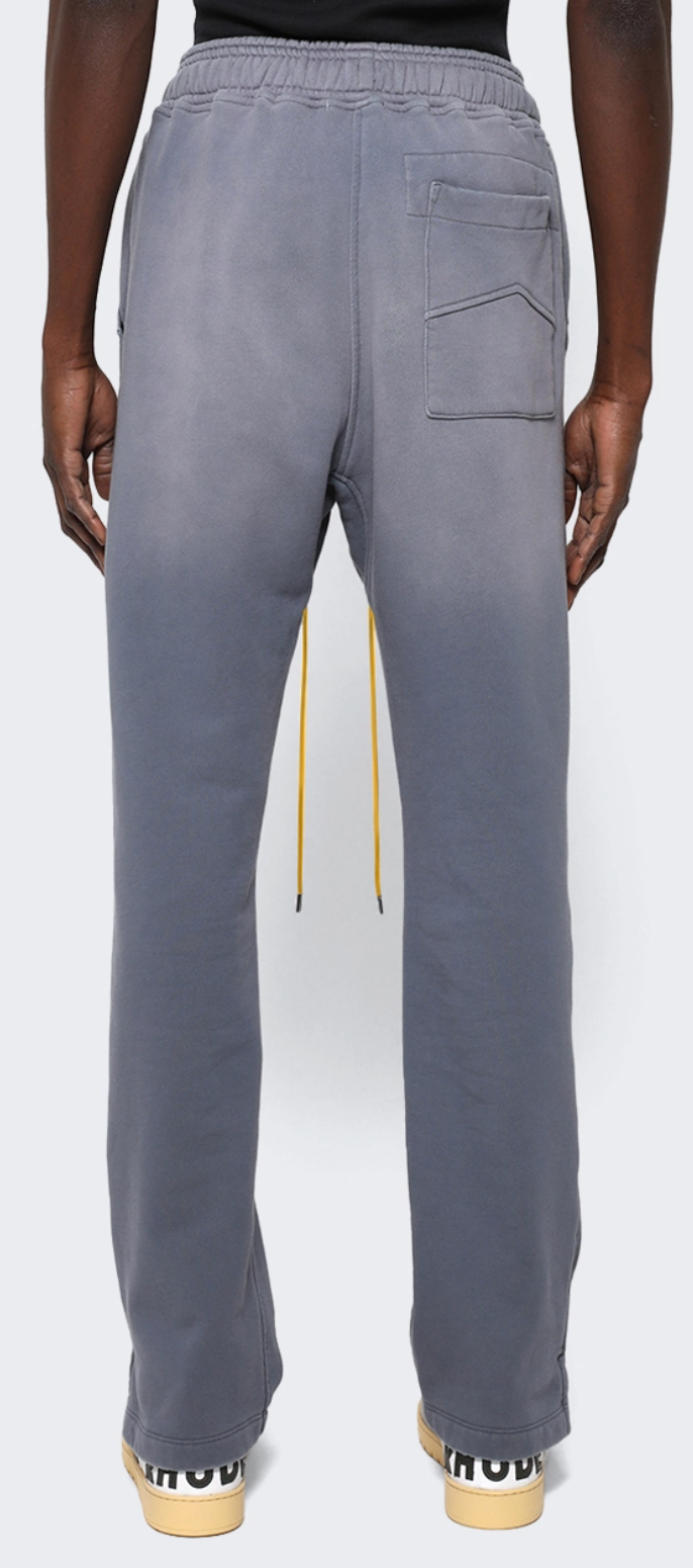 RHUDE Authentic Men's Sundry Steele Heavyweight Embroidered Logo Sweatpants LG MSRP: $765.00