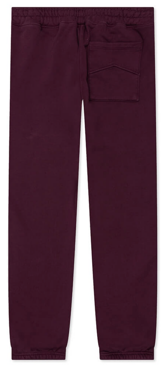 RHUDE Authentic Men's Heavyweight Embroidered Logo Sweatpants Burgundy LG MSRP: $765.00