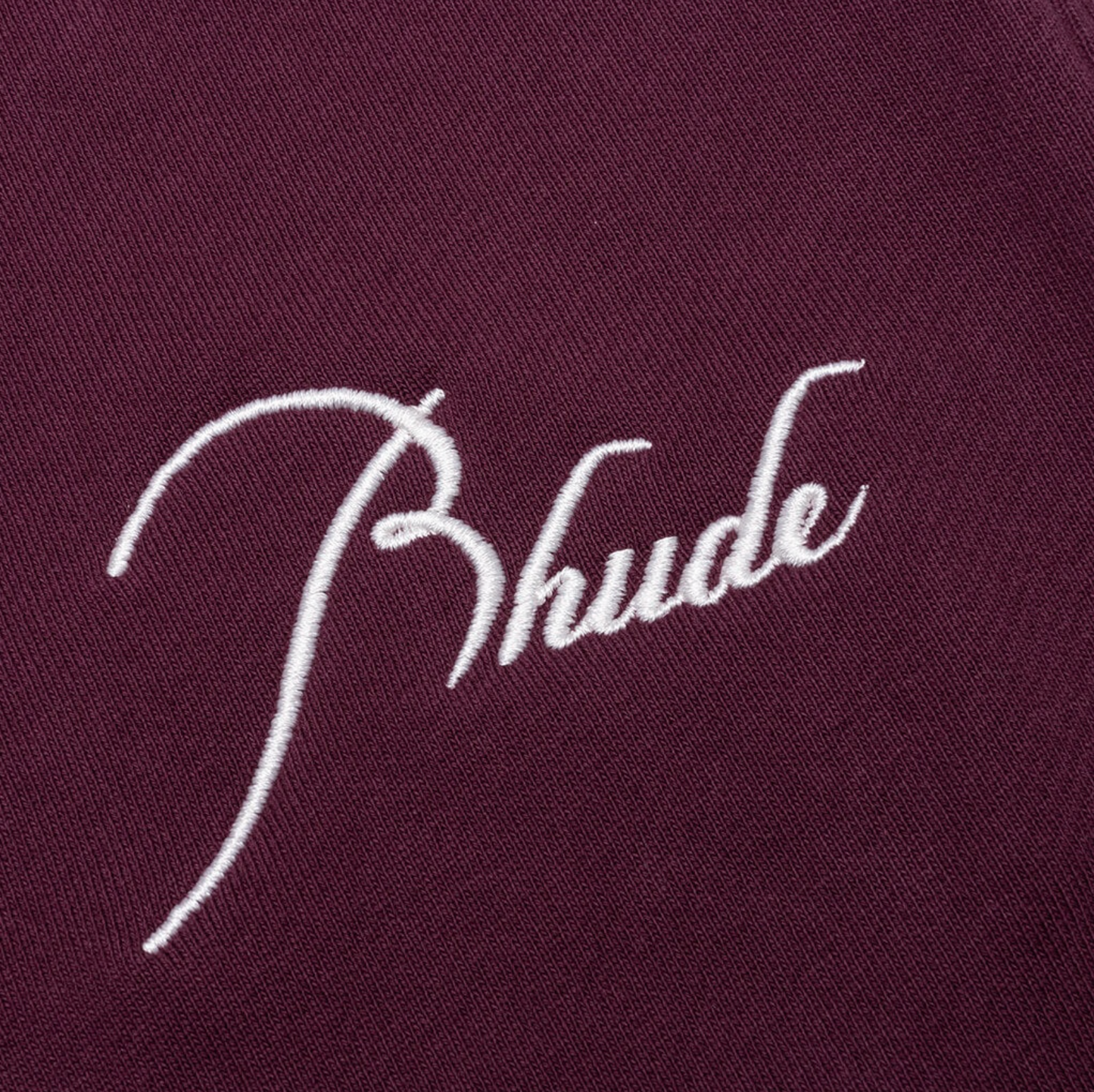 RHUDE Authentic Men's Heavyweight Embroidered Logo Sweatpants Burgundy MD MSRP: $765.00