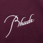 RHUDE Authentic Men's Heavyweight Embroidered Logo Sweatpants Burgundy LG MSRP: $765.00
