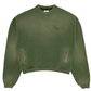 RHUDE Authentic Men's Sundry Olive Heavyweight Embroidered Quarter Zip Sweatshirt XL - MSRP: $750