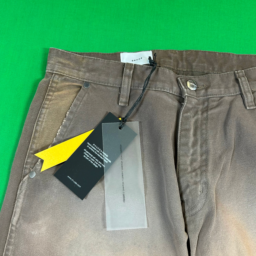 RHUDE Authentic Reza Double Knee Espresso Pants Mens Size XL MSRP:$975.00