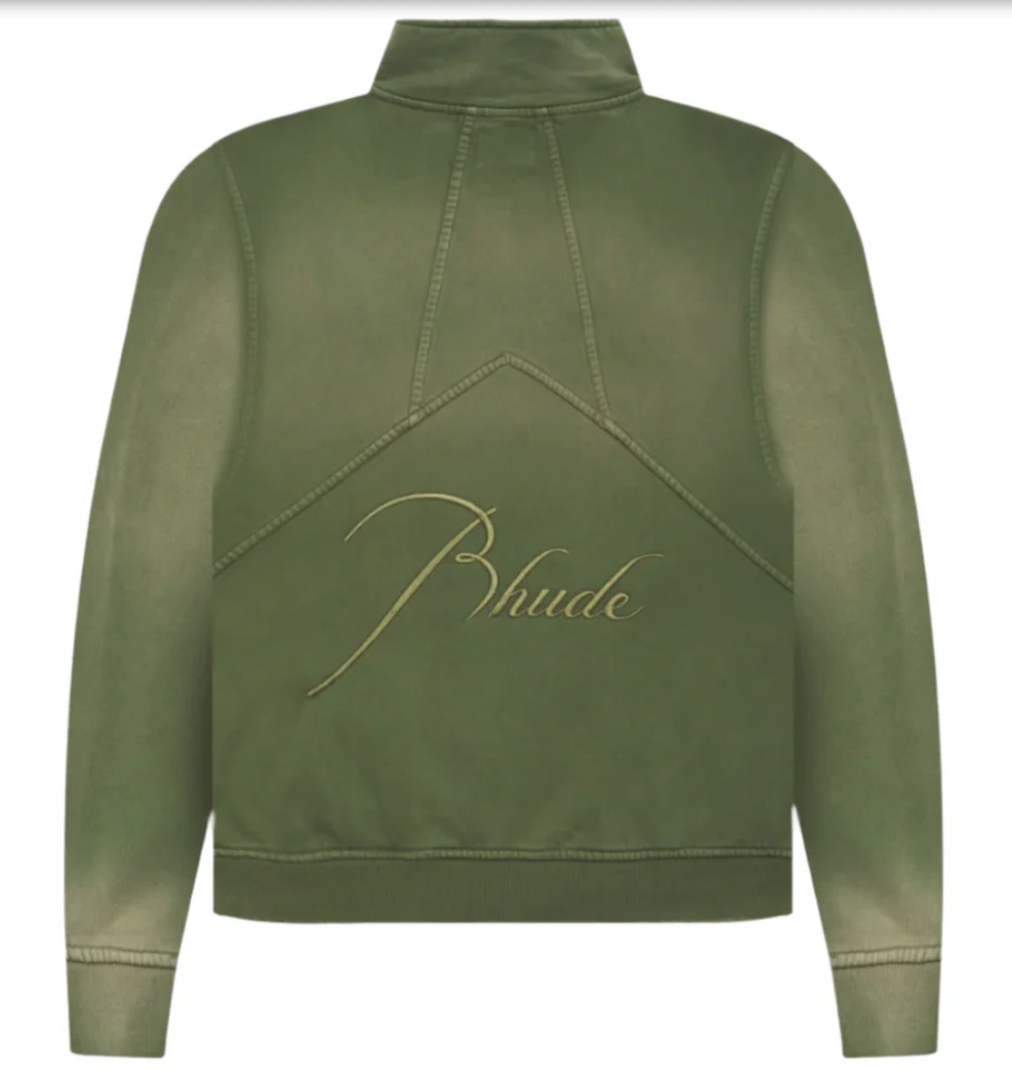 RHUDE Authentic Men's Sundry Elephant Heavyweight Embroidered Quarter Zip Sweatshirt XL - MSRP: $750