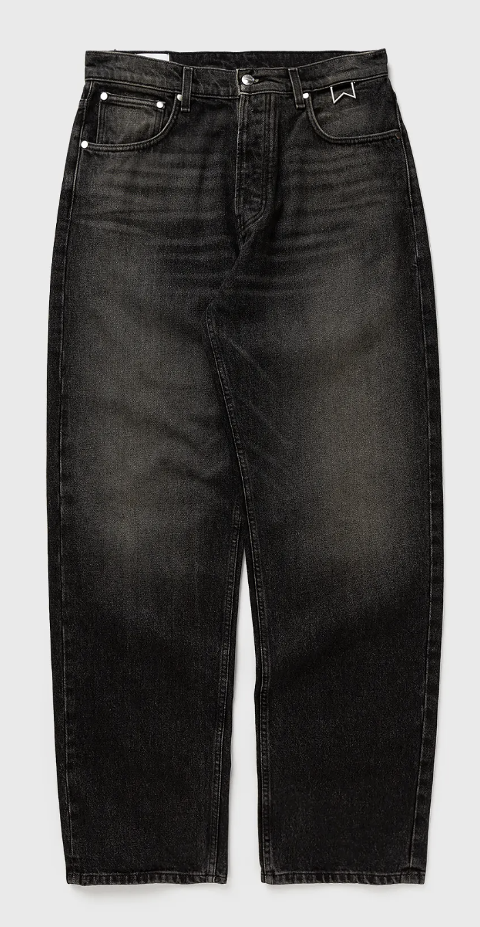 RHUDE Authenitc Wide Leg Black Denim Mens Jeans Size 32 MSRP:$795.00