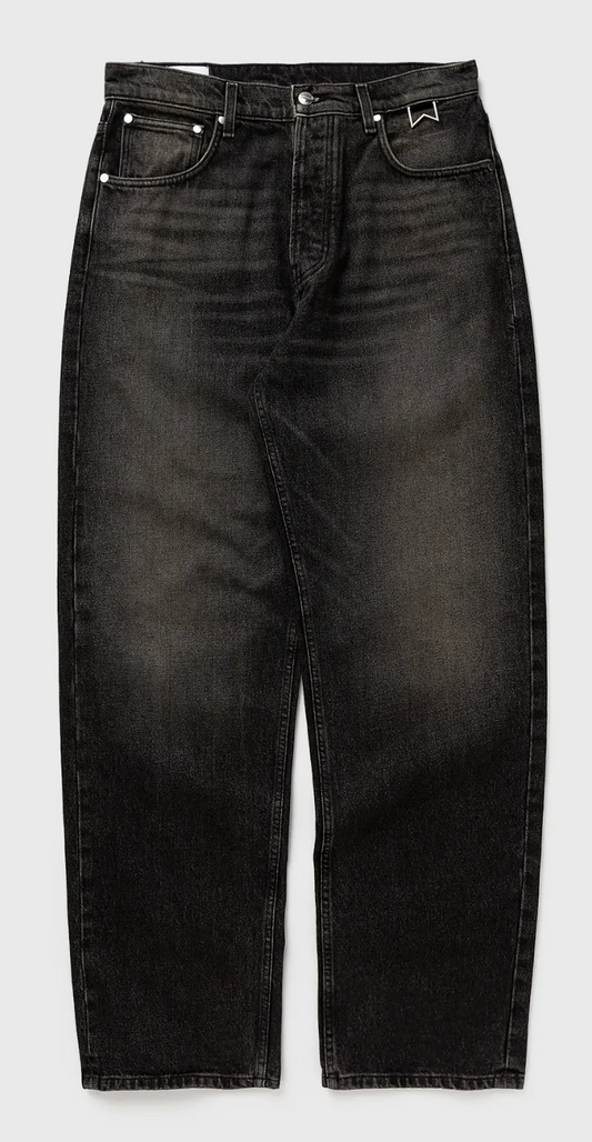 RHUDE Authenitc Wide Leg Black Denim Mens Jeans Size 32 MSRP:$795.00