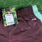 BAPE Authetic Men's Burgundy Turquoise Striped Men's Track Pants - Size Small
