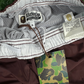 BAPE Authetic Men's Burgundy Turquoise Striped Men's Track Pants - Size Small