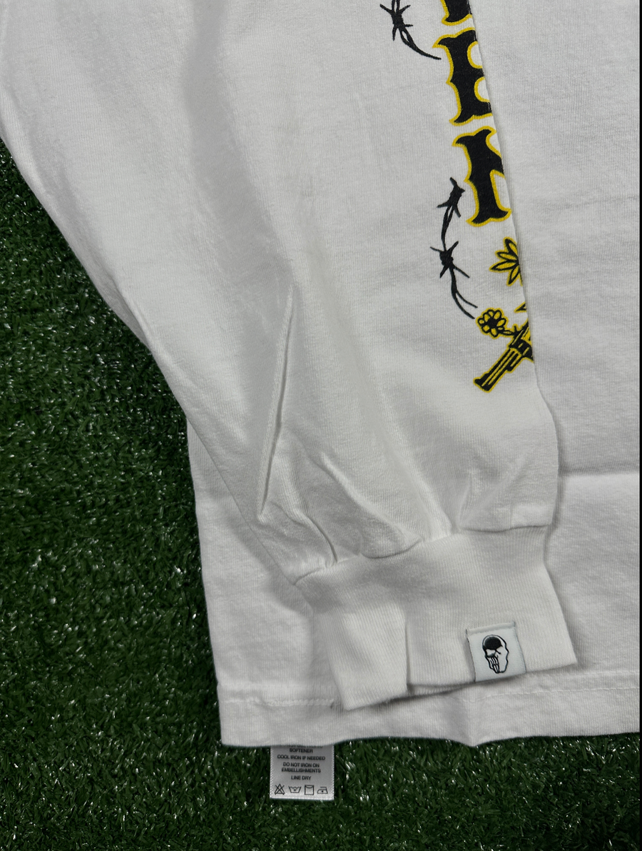 Warren Lotas 'Unforgiven' Long Sleeve White Men's Shirt - Size Medium
