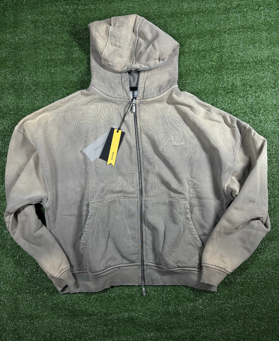 Rhude 'Sundry Elephant' Men's Full-Zip Hoodie (Minor Flaw) Brand New - Size Large