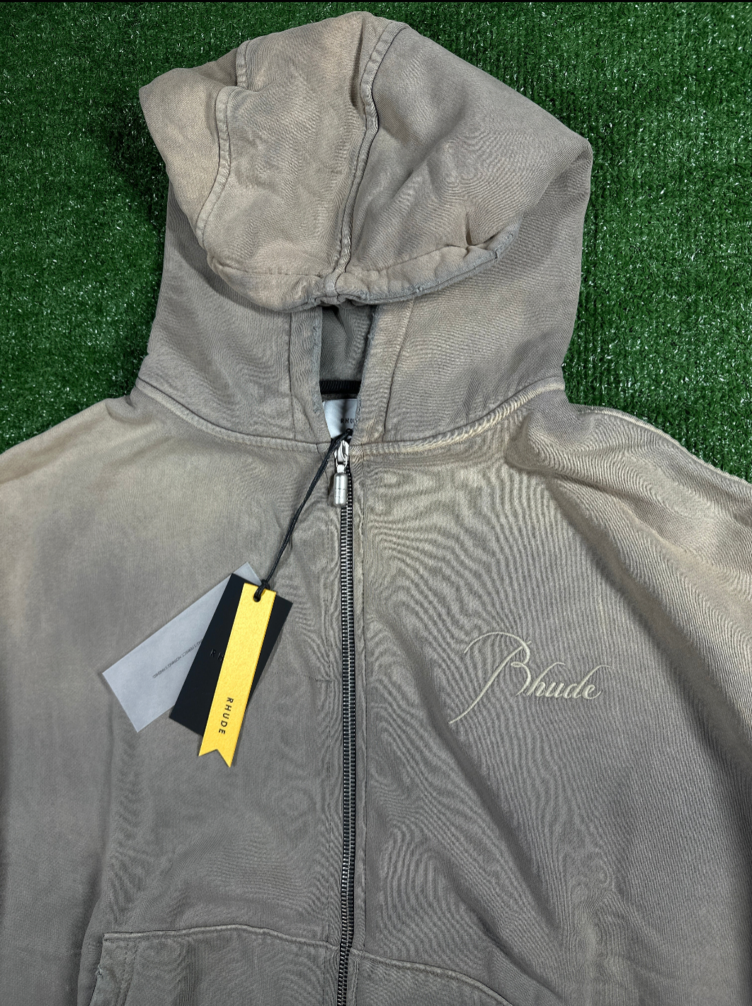 Rhude 'Sundry Elephant' Men's Full-Zip Hoodie (Minor Flaw) Brand New - Size Large