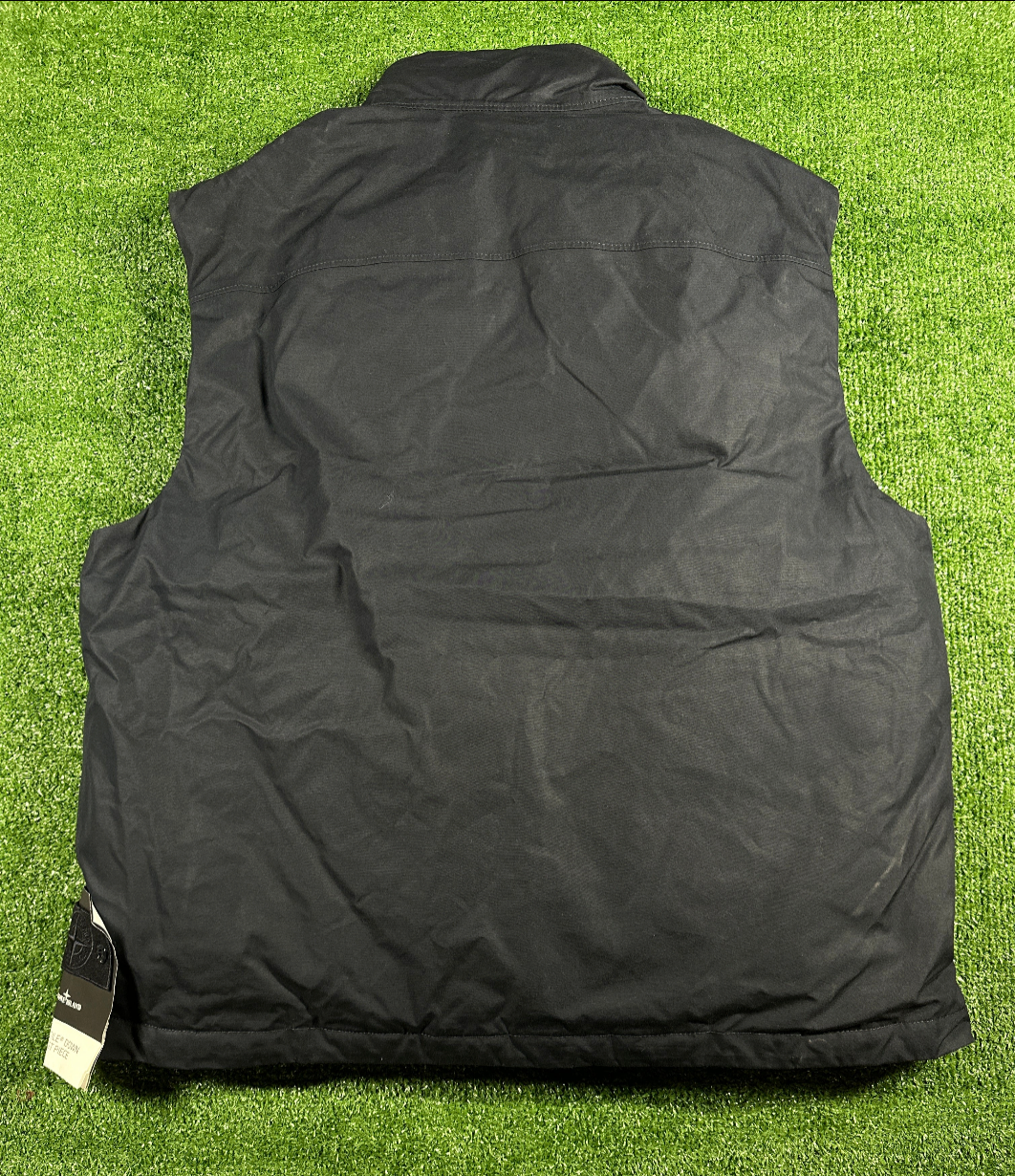 Stone Island Giubbotto Maniche Navy Blue Puffer Men's Full-Zip Vest - Size XXL