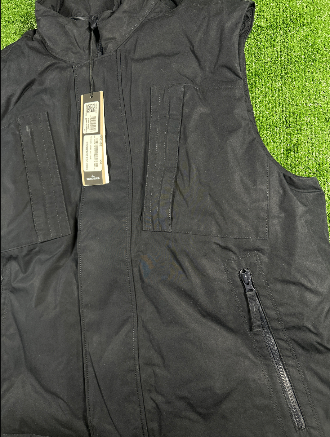 Stone Island Giubbotto Maniche Navy Blue Puffer Men's Full-Zip Vest - Size XXL