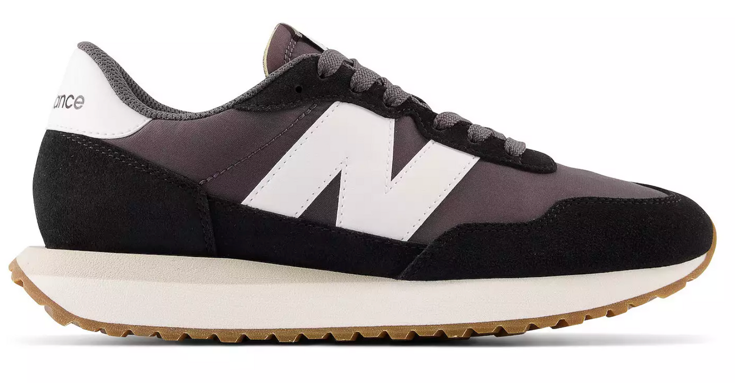 New Balance Women's 237 Black/White/Grey Running Sneakers - Size 6W