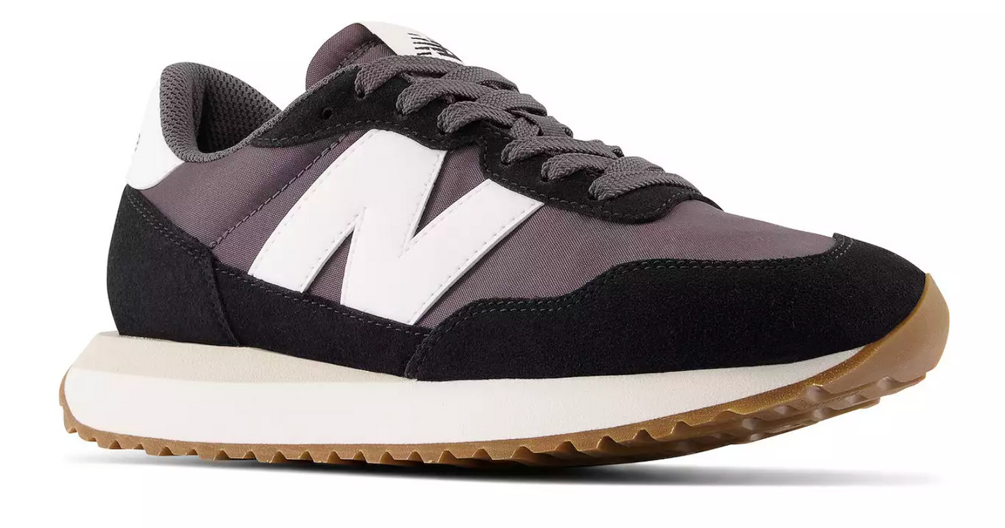 New Balance Women's 237 Black/White/Grey Running Sneakers - Size 6W