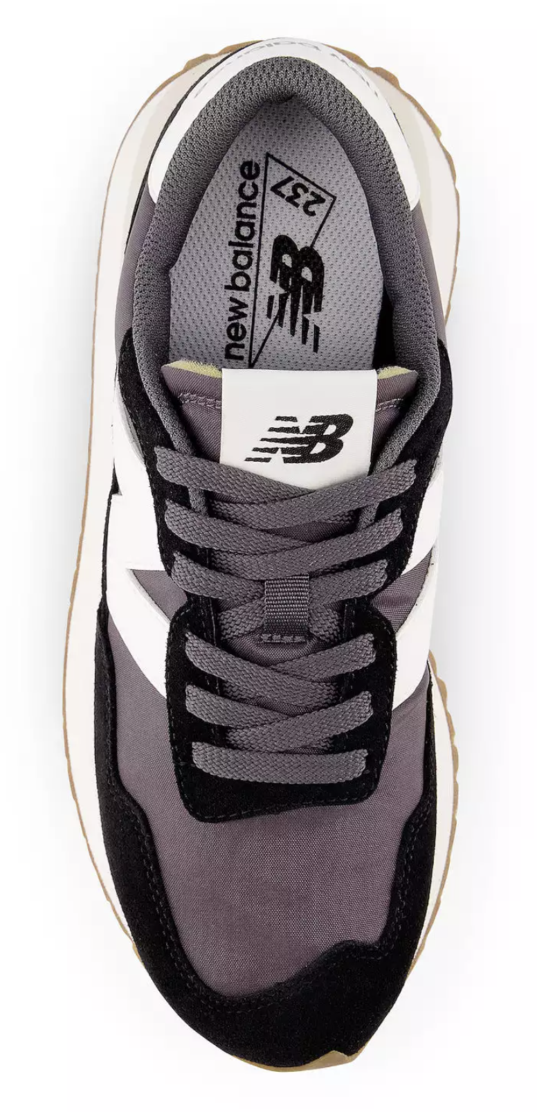 New Balance Women's 237 Black/White/Grey Running Sneakers - Size 6W